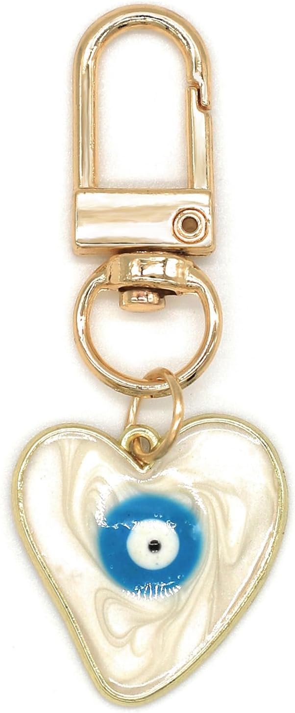 Car Accessories Evil Eye - سلاسل مفاتيح بتصميم العين الشريرة وقلوب