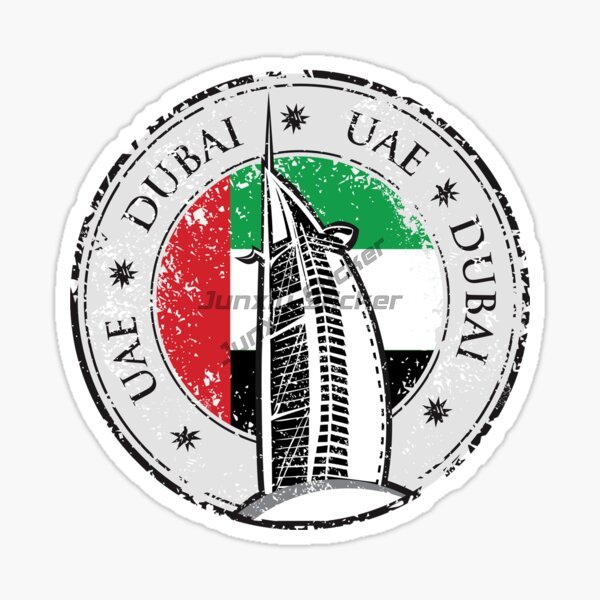 Car Accessories Uae - ملصق دائري لعلم الإمارات العربية المتحدة