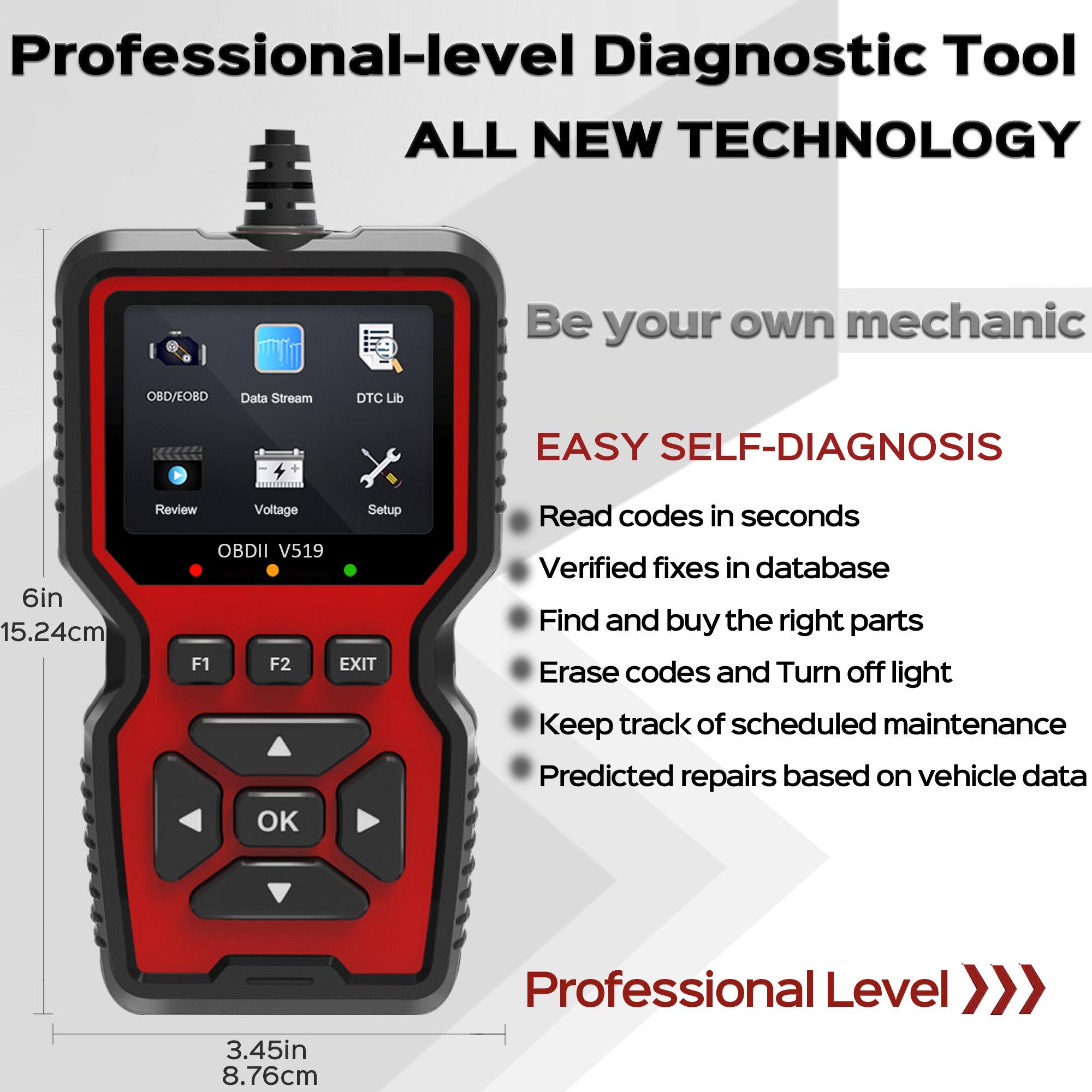 Obd2 Scanner - ماسح ضوئي احترافي V519 OBD2 أداة