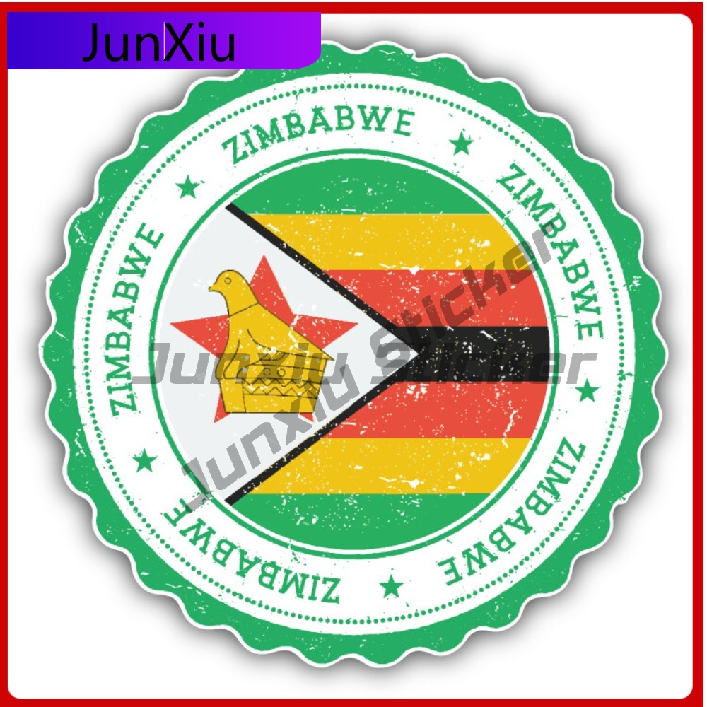 Car Accessories Zimbabwe - ملصق سيارة بتصميم علم زيمبابوي، ملصقات