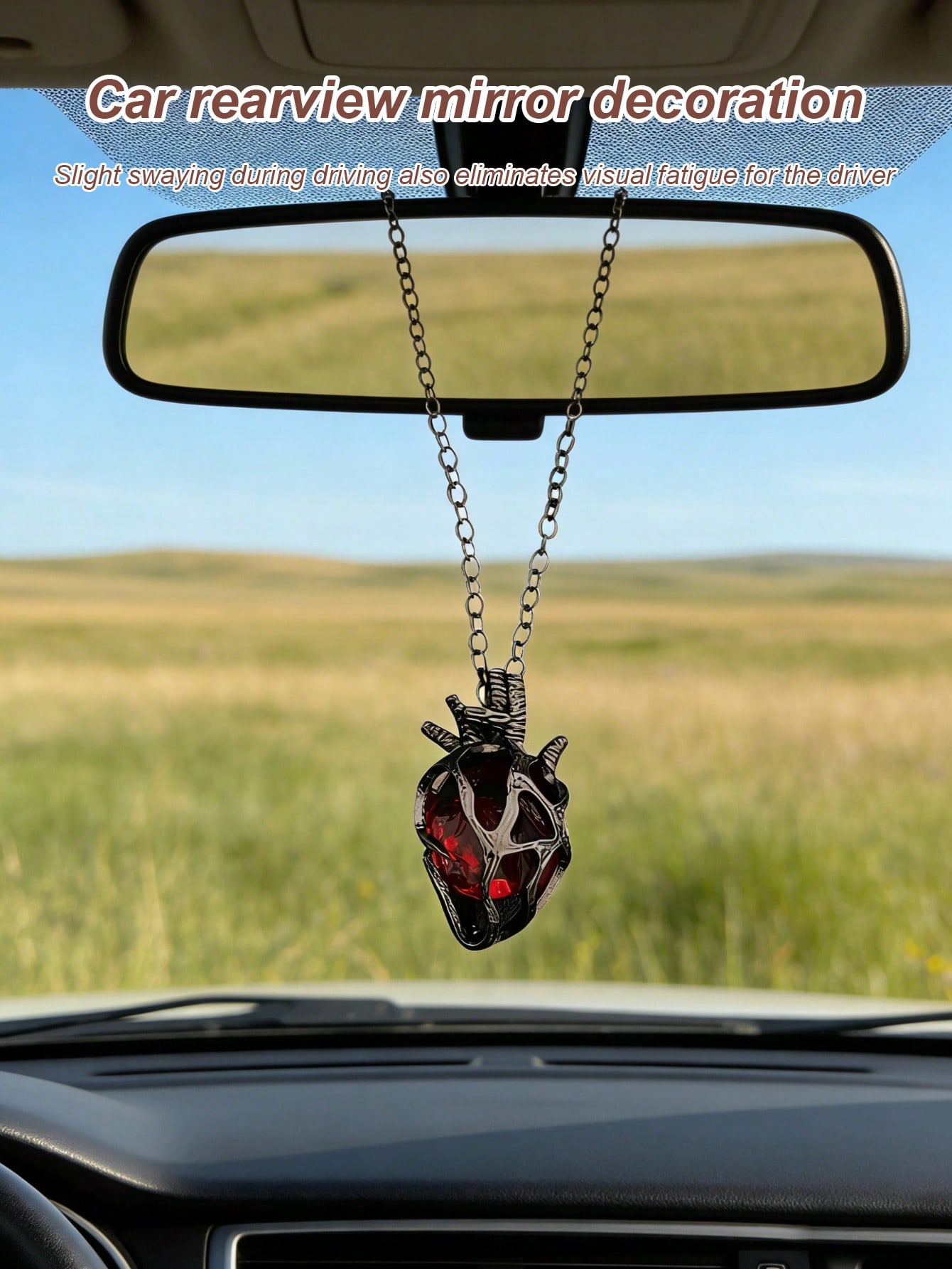 قلادة سيارة على شكل قلب تشريحي - مراجعة Car Accessories Evil Eye وسعره