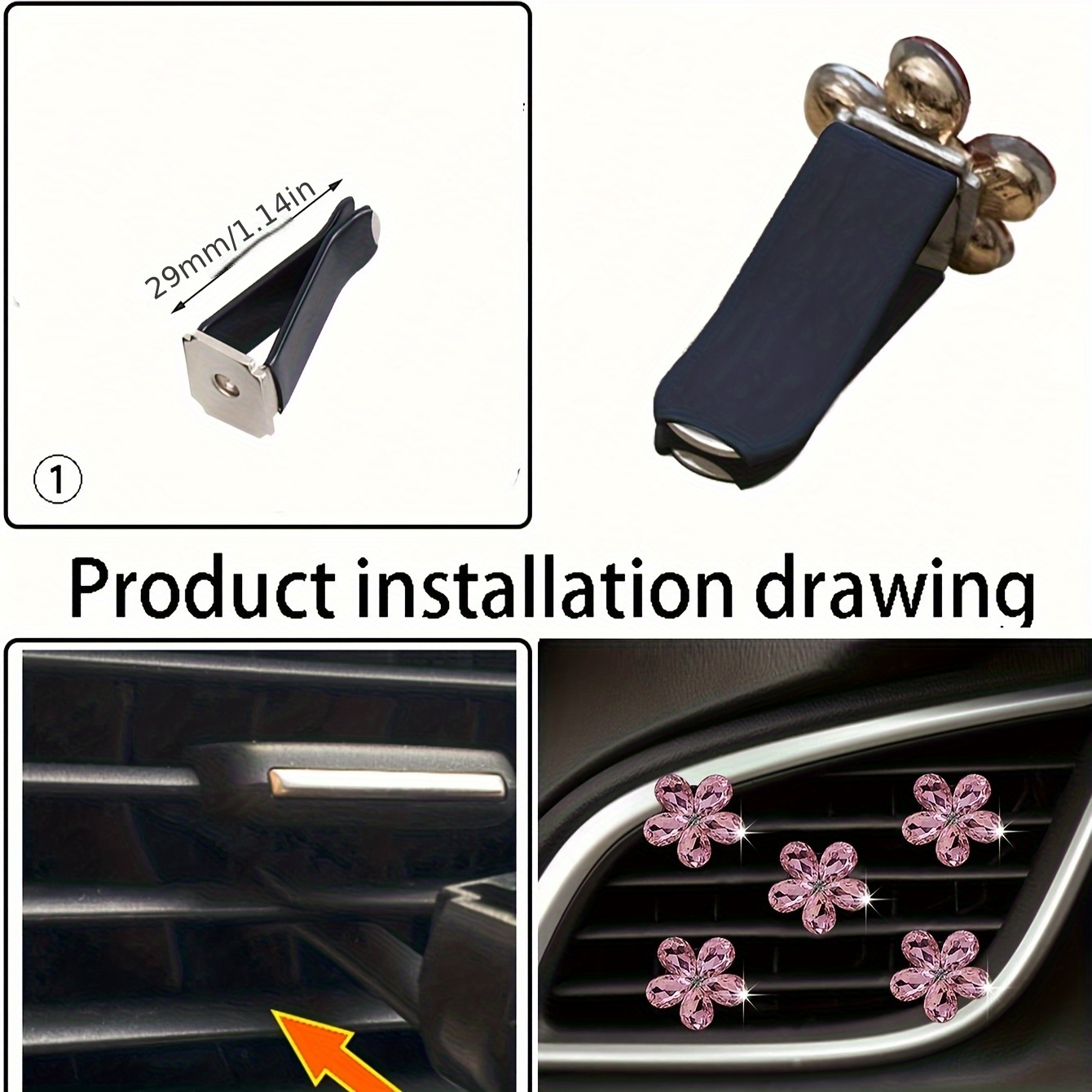 5 قطع مشابك تهوية السيارة على  - مراجعة Car Accessories Evil Eye وسعره