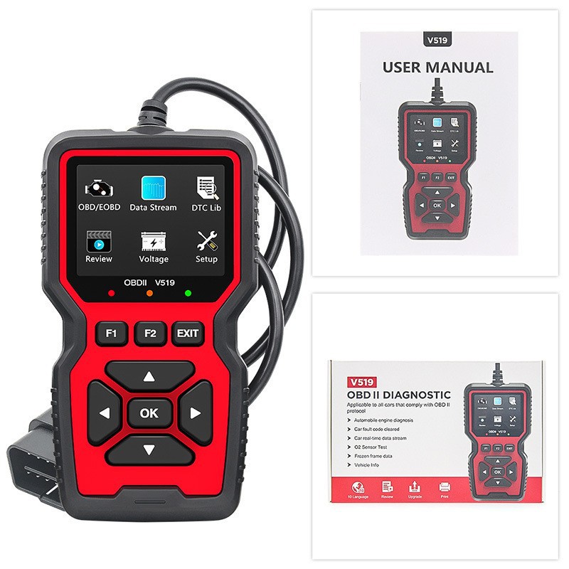 ماسح ضوئي احترافي V519 OBD2 أد - مراجعة Obd2 Scanner وسعره