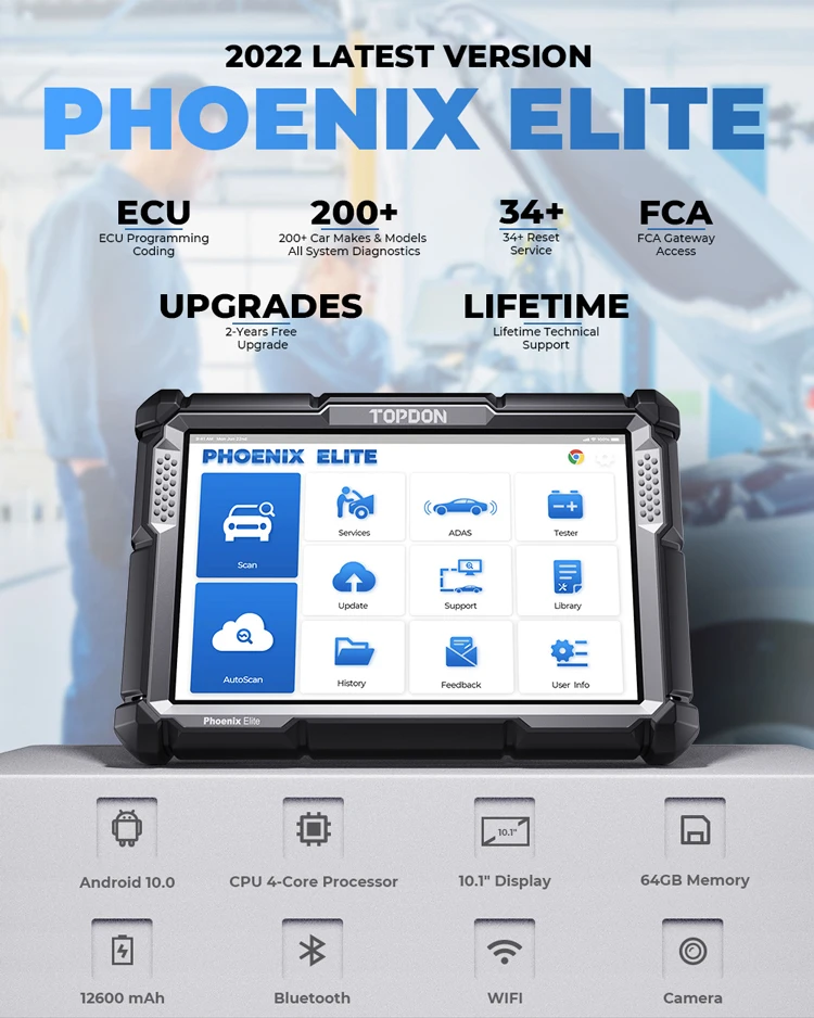 TOPDON PHOENIX ELITE ترقية سيا - مراجعة Obd2 Scanner وسعره