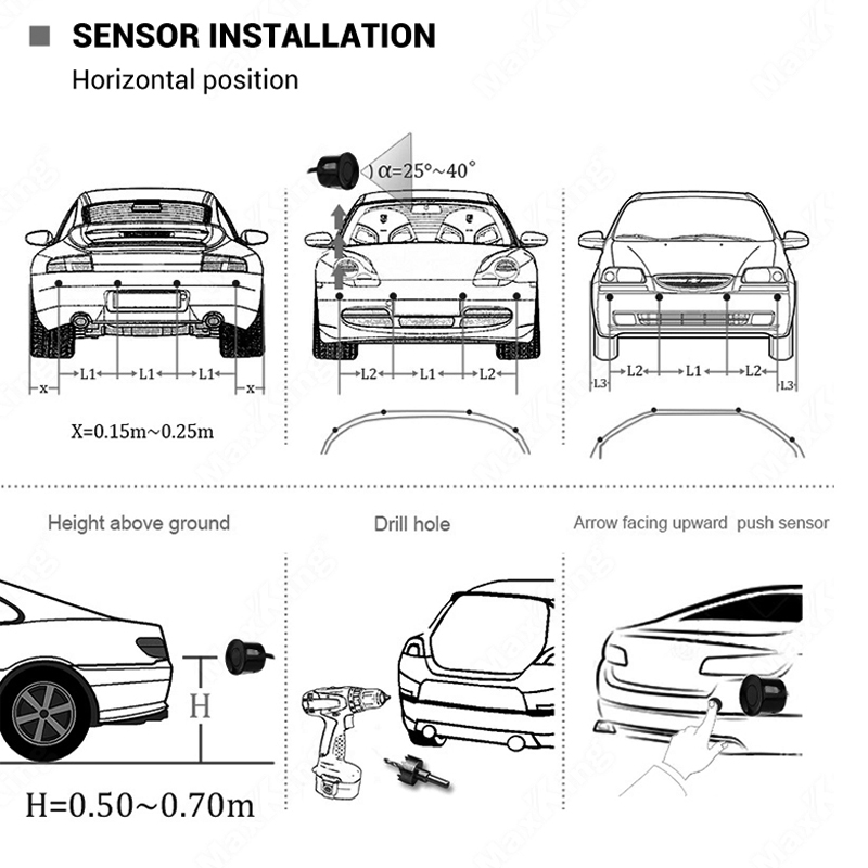 طقم رادار عكسي للسيارة نظام اس - مراجعة Car Accessories Online وسعره