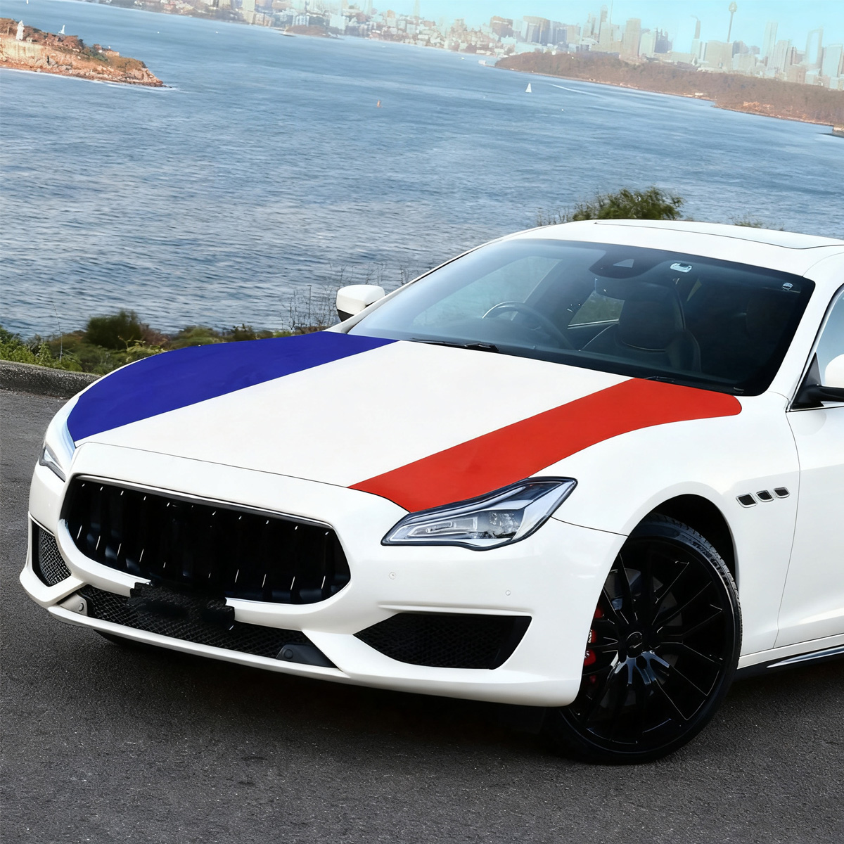 فرنسا هود غطاء العلم 155 سم ×  - مراجعة Car Accessories Banner وسعره