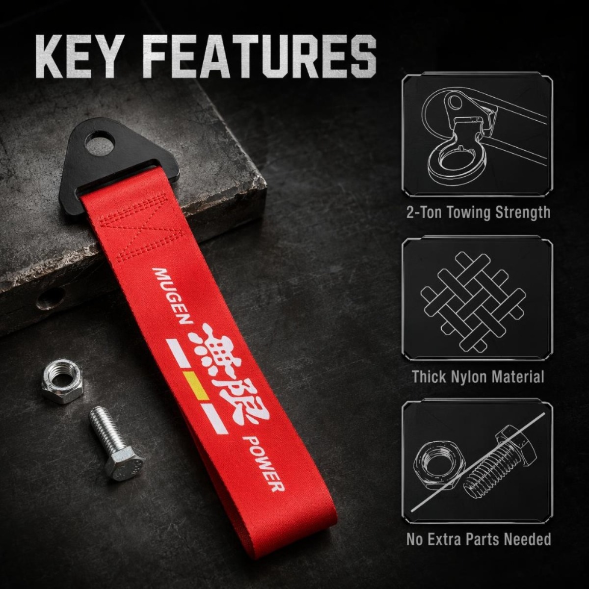 حبل سحب سيارات السباق JDM، حزا - مراجعة Car Accessories Jdm وسعره