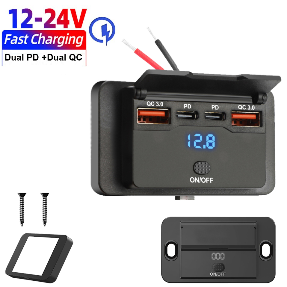 شاحن سيارة USB-C بـ 4 منافذ 12 - مراجعة Car Accessories Thailand وسعره