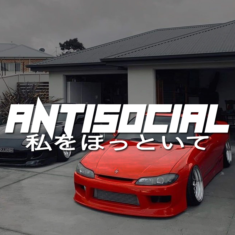 ملصق فينيل بتصميم JDM 'ANTISOC - مراجعة Car Accessories Banner وسعره