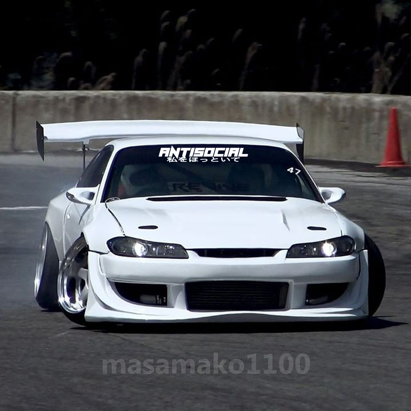 ملصق فينيل بتصميم JDM 'ANTISOC - مراجعة Car Accessories Banner وسعره