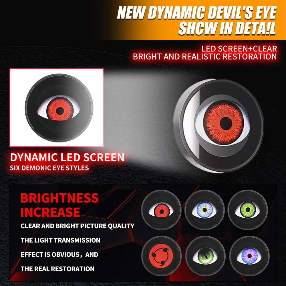 LED المصباح شيطان عيون ديناميك - مراجعة Car Accessories Evil Eye وسعره